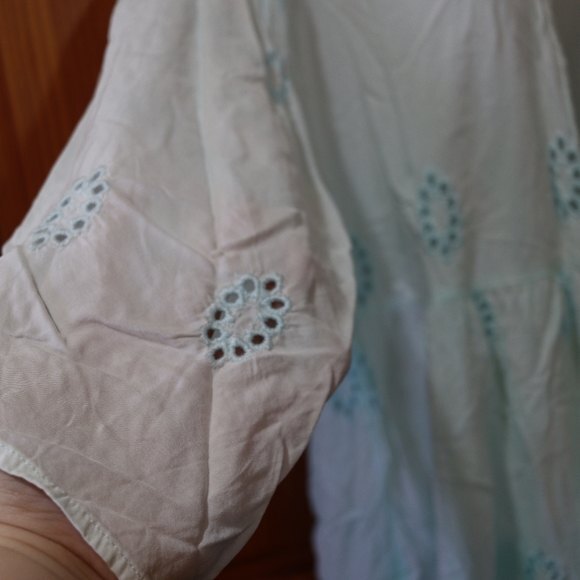 Ombre Eyelet Cover Up Mermaid Fairy Cottagecore L XL - Picture 2 of 13